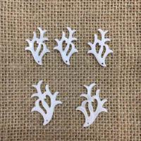 Natural Freshwater Shell Pendants, Antlers, Carved, DIY, white 