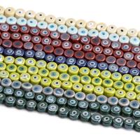 磁器ビーズメッキ, 磁器, 楕円, DIY & 悪い目のパターン, 無色 約 29パソコン/ストランド, 売り手 ストランド