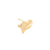 Brass Earring Stud Component, Heart, real gold plated, DIY Approx 