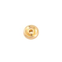 Brass Spacer Beads, Flat Round, real gold plated, DIY Approx 