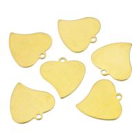 pendentifs de cœur en inox , 201 acier inoxydable, coeur, Placage galvanique, bijoux de mode & unisexe, doré Environ 1mm, Vendu par PC