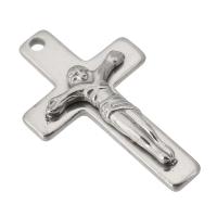 Stainless Steel Cross Pendants, 201 Stainless Steel, fashion jewelry & Unisex, original color Approx 2mm 