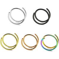 Stainless Steel Nose Piercing Jewelry, 304 Stainless Steel, Helix, Vacuum Ion Plating, fashion jewelry & Unisex 0.6mm 