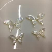 Weiße Muschel Cabochon, Weiße Lippenschale, Schmetterling, geschnitzt, DIY & verschiedene Größen vorhanden, weiß, verkauft von PC