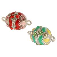 Zinc Alloy Magnetic Clasp, platinum color plated, DIY & enamel & with rhinestone Approx 1.5mm 