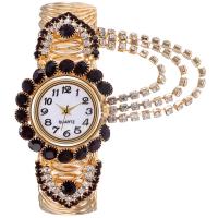 Bangle Watch, Zinc Alloy, with Glass, waterproofless & fashion jewelry & Chinese movement & for woman & with rhinestone Approx 19 cm 
