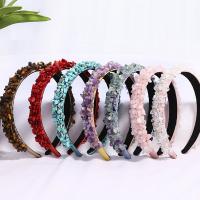 Hair Bands, Cloth, with Gemstone, for woman 20mm 