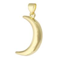 Brass Jewelry Pendants, Moon, gold color plated, fashion jewelry & DIY & for woman, golden Approx 3mm 