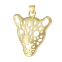 Animal Brass Pendants, Leopard, gold color plated, fashion jewelry & DIY & for woman, golden Approx 3mm 