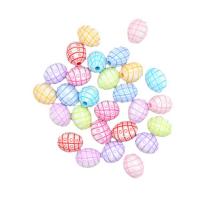 Acryl Schmuck Perlen, oval, DIY & chemische-Waschanlagen, gemischte Farben, 15.6x12.7mm, ca. 400PCs/Tasche, verkauft von Tasche