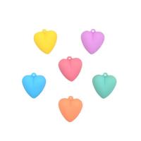 Solid Color Acrylic Pendants, Heart, Unisex 