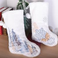 Cloth Christmas Sock, Embroidery, cute 