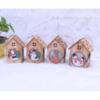 Christmas Hanging Decoration, Wood, handmade, cute & with LED light 