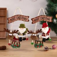 Wood Christmas Door Hanger, handmade, cute 