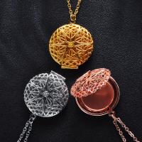 Fashion Locket Necklace, 304 Stainless Steel, fashion jewelry & with photo locket & for woman 2mm,27*32mm Approx 17.72 Inch 
