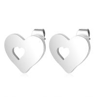 Stainless Steel Stud Earring, 304 Stainless Steel, Heart, fashion jewelry & for woman 