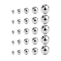 Titanium Piercing Earring Findings, Round, polished, DIY silver color 