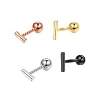 Titanium Steel Piercing Earring, Vacuum Ion Plating, fashion jewelry & Unisex 