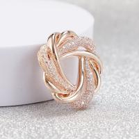 Cubic Zirconia Brooch, Brass, rose gold color plated, fashion jewelry & micro pave cubic zirconia & for woman, rose gold color 
