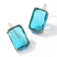 Zinc Alloy Rhinestone Stud Earring, with Zinc Alloy, gold color plated, fashion jewelry & for woman 