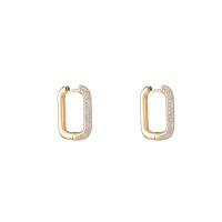 Cubic Zirconia Micro Pave Brass Earring, gold color plated & micro pave cubic zirconia & for woman 