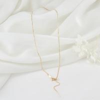 Ожерелье ручной латунные, Латунь, плакирован золотом, ювелирные изделия моды & Женский, 525mm, продается PC