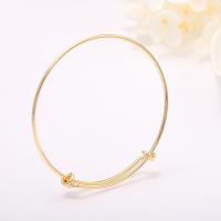 Brass Bangle, gold color plated, Adjustable & for woman, 62mm 