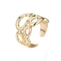 metal Anillo de dedo Cuff, chapado en color dorado, Ajustable & diferentes estilos para la opción & para mujer, Vendido por UD