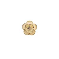 Broche acrylique, avec perle de plastique & laiton, fleur, Placage de couleur d'or, styles différents pour le choix & pour femme & avec strass Vendu par lot