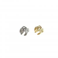 Латунное кольцо с стразами, Латунь, Другое покрытие, Регулируемый & Женский & со стразами & отверстие, Много цветов для выбора, продается PC