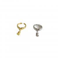 metal Anillo de dedo Cuff, chapado, Ajustable & para mujer, más colores para la opción, Vendido por UD