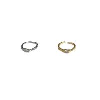 銅 カフ指輪, メッキ, 調整 & 女性用 & ライン石のある, 無色, 売り手 パソコン