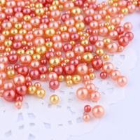 Perles en plastique ABS, Plastique ABS perle, Rond, DIY & aucun trou, multicolore, 3-6mm, Vendu par sac