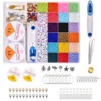 DIY Jewelry Finding Kit, Seedbead, with Plastic Box & Zinc Alloy, stoving varnish, mixed colors 