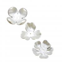 ABS perla de los granos de plástico, Perlas de plástico ABS, Flor, Bricolaje & diferentes estilos para la opción, Blanco, 100PCs/Bolsa, Vendido por Bolsa