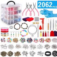 DIY Jewelry Finding Kit, Acrylic, with Zinc Alloy, multi-colored 