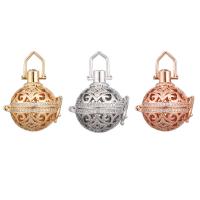 Brass Floating Locket Pendant, plated, micro pave cubic zirconia & for woman 20-30mm 
