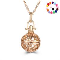 Floating Charm Necklace, Brass, plated, for woman & hollow 20-30mm Approx 38 cm 