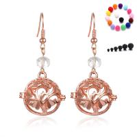 Floating Charm Earring, Brass, with Crystal, plated & for woman & hollow 20-30mm 
