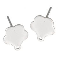 Stainless Steel Earring Drop Component, 201 Stainless Steel, fashion jewelry & DIY, original color, 10*11.5mm,0.8mm 