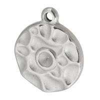 Stainless Steel Pendant Setting, 201 Stainless Steel, fashion jewelry & hammered, original color Approx 1.5mm 