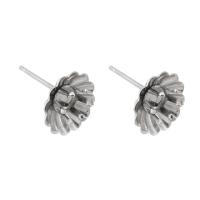 Stainless Steel Earring Stud Component, 304 Stainless Steel, fashion jewelry & DIY, original color, 10*10mm,0.8mm 