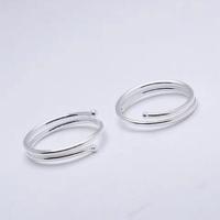Sterling Silver Huggie Hoop Earring, 925 Sterling Silver, Donut & for woman, silver color 