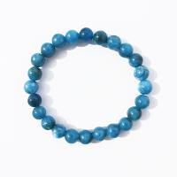 Gemstone Bracelets, Imitation Apatite & Unisex, blue, 8mm Approx 7.67 Inch 