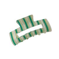 Hair Claw Clips, Acrylic, stoving varnish, for woman & stripe 