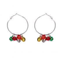Christmas Earrings, Zinc Alloy, Christmas Design & fashion jewelry & for woman & with rhinestone, 40mm 