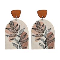 Wood Earring, fashion jewelry & for woman 60mm 