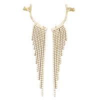 Fashion Fringe Earrings, Zinc Alloy, plated, fashion jewelry & for woman & with rhinestone 135mm 