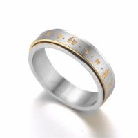 Stainless Steel Finger Ring, 201 Stainless Steel, fashion jewelry & Unisex 6mm 