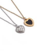 Stainless Steel Jewelry Necklace, 316L Stainless Steel, with 5cm extender chain, Heart, Vacuum Ion Plating, Adjustable & fashion jewelry & for woman cm 